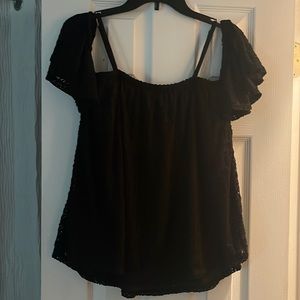 Black Lace Off The Shoulder or With Straps Miami Top